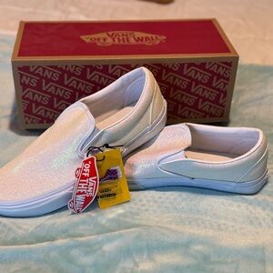 NIB Vans UV glitter slip-ons